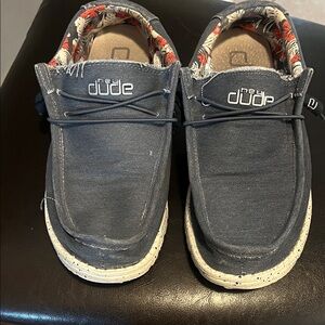 Hey Dude Mens Navy Moccasins